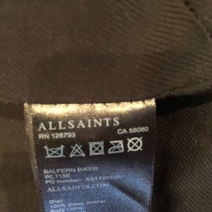 Mint Condition ALL SAINTS leather jacket. Size 4